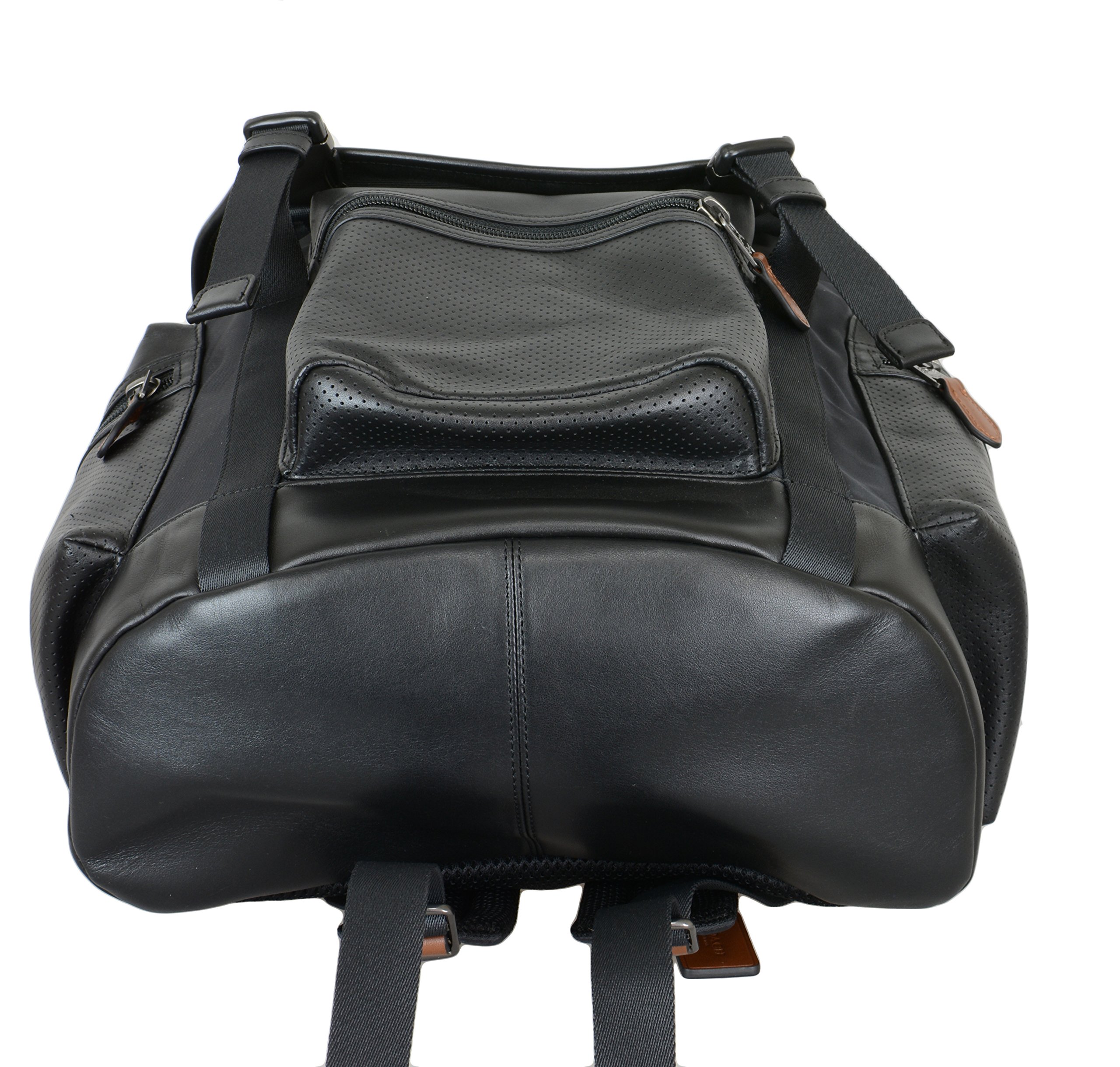 Amazon.co.jp: Coach 穴あき混合材料、F57477、ブラック/ダークサドル